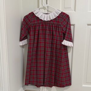 Plaid Red and White Kids Dress